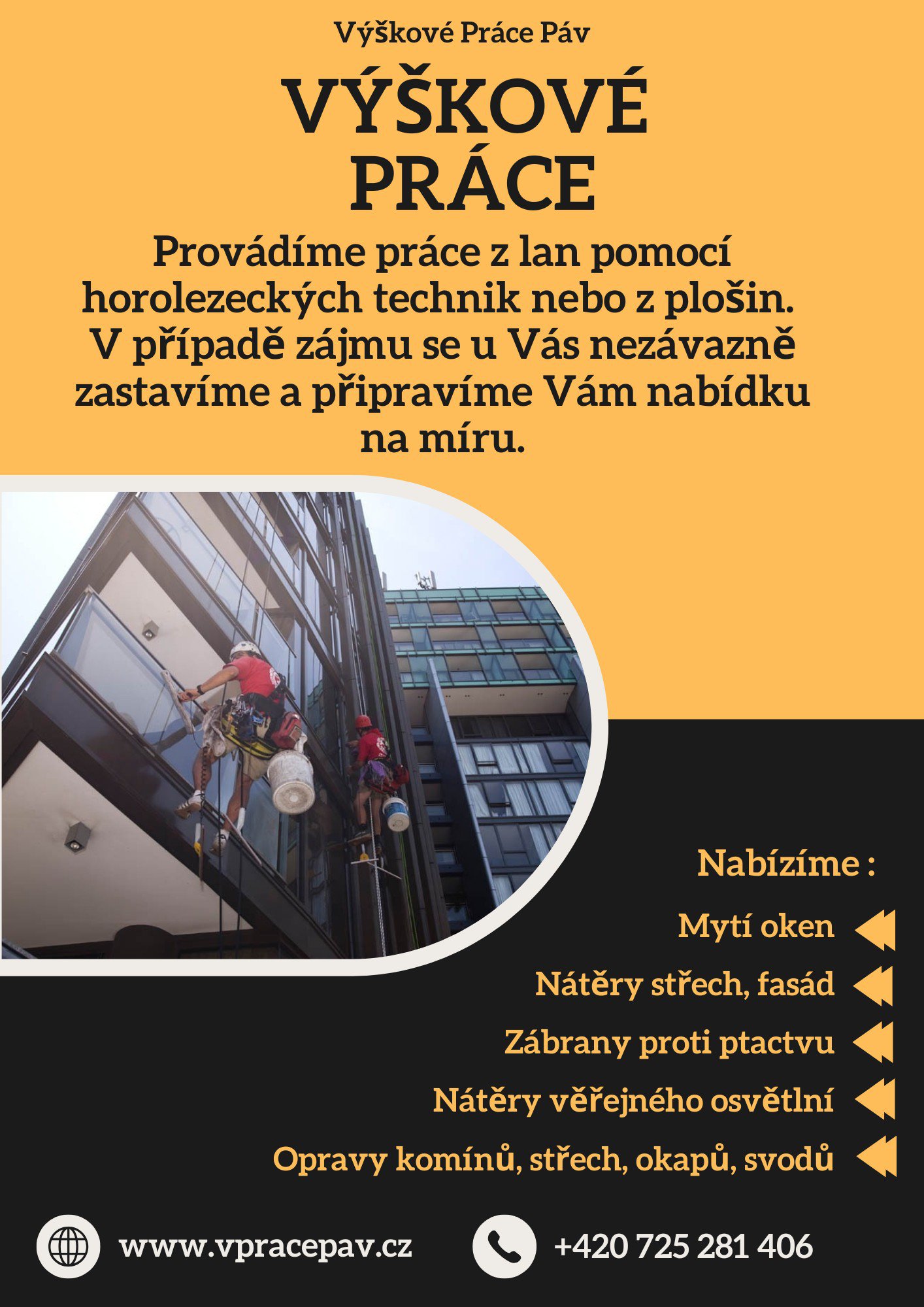 Výškové práce-nabídka