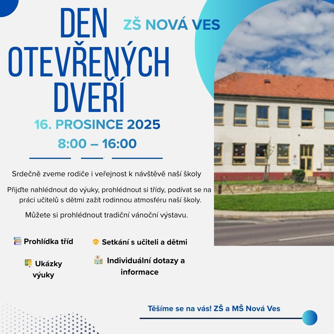 Den otevřených dveří ZŠ Nová Ves