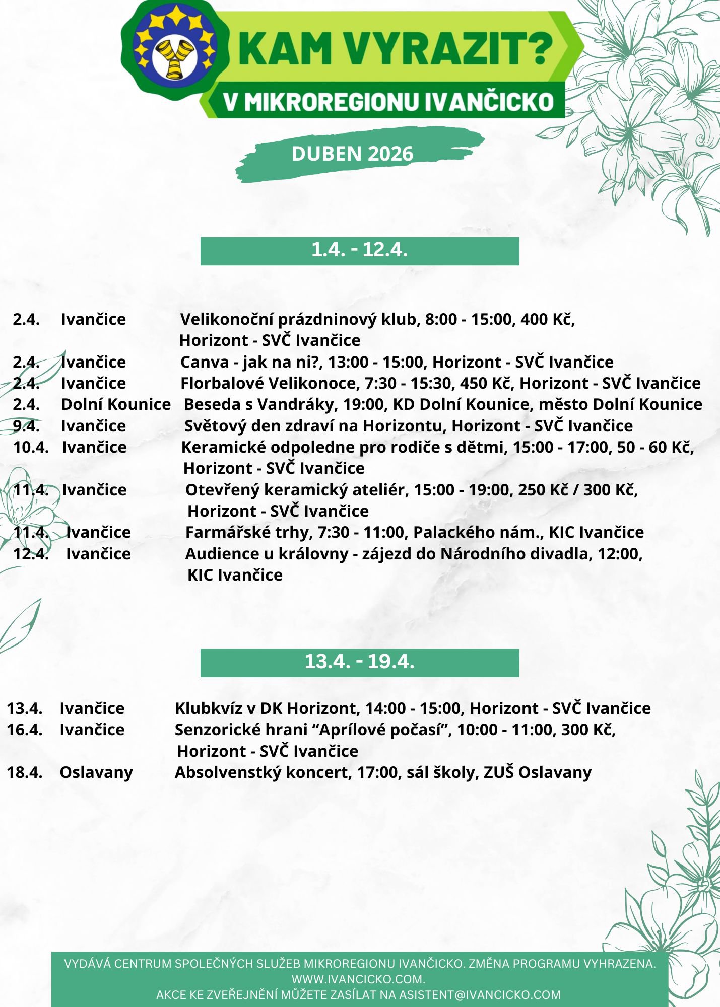 Akce duben Ivančicko